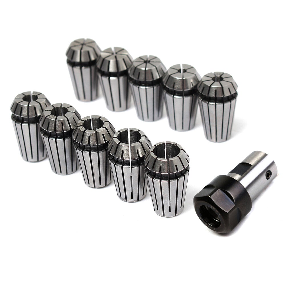 10pcs 1-10mm Spring Collets with 8mm Motor Shaft Holder Extension Rod Lathe Tools