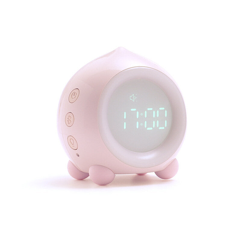 Mini LED Digital Voice Control Creative Alarm Clock Smart Speaker Multi-function Sleep Timer Night Light