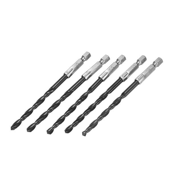 15pcs 3-5mm HSS Twist Drill Bit Set 1/4 Inch Hex Shank High Speed Steel Drill Bits