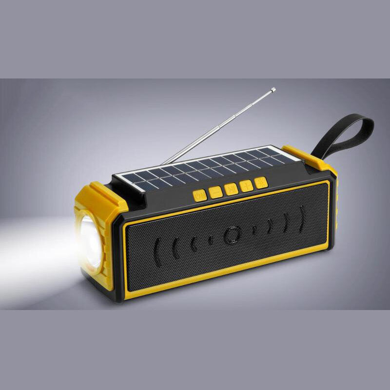1200MAH Outdoor Camping Light Multifunction 580G Solar Charging Wireless Bluetooth Speaker Card Radio With Antenna