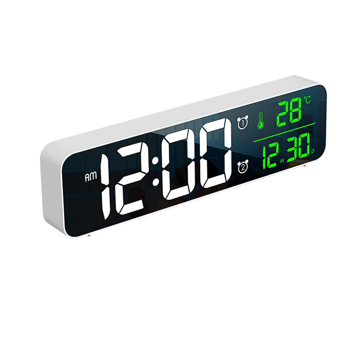 LED Digital Alarm Clock Wired Watch for Bedroom Table Digital Snooze Mirror Clock