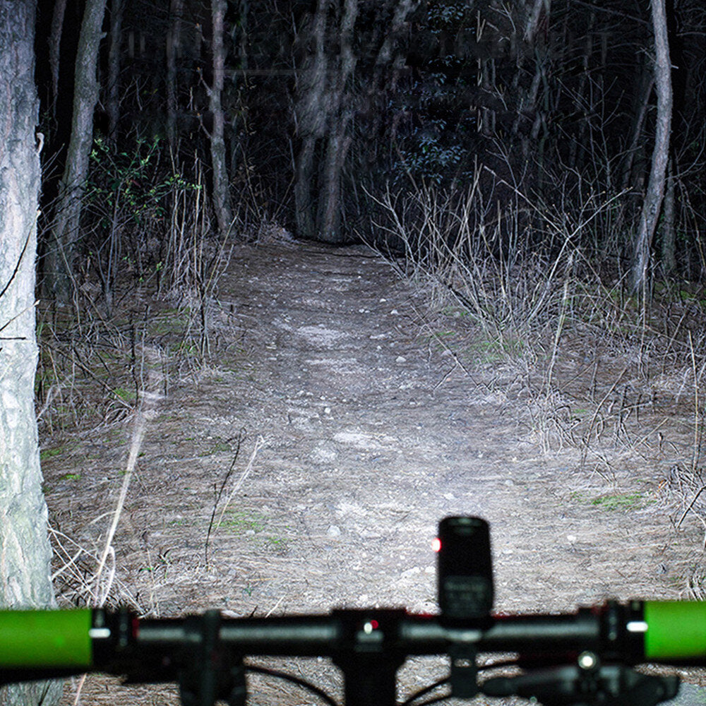 Bike Headlight USB Rechargeable Waterproof 1200mAh 3 Modes MTB Front Lamp Ultralight Flashlight