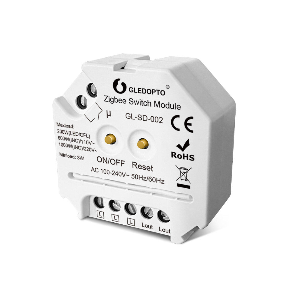 Smart Dimmer Switch Module Relay No Neutral Wire Works with Alexa Google Home AC110-240V