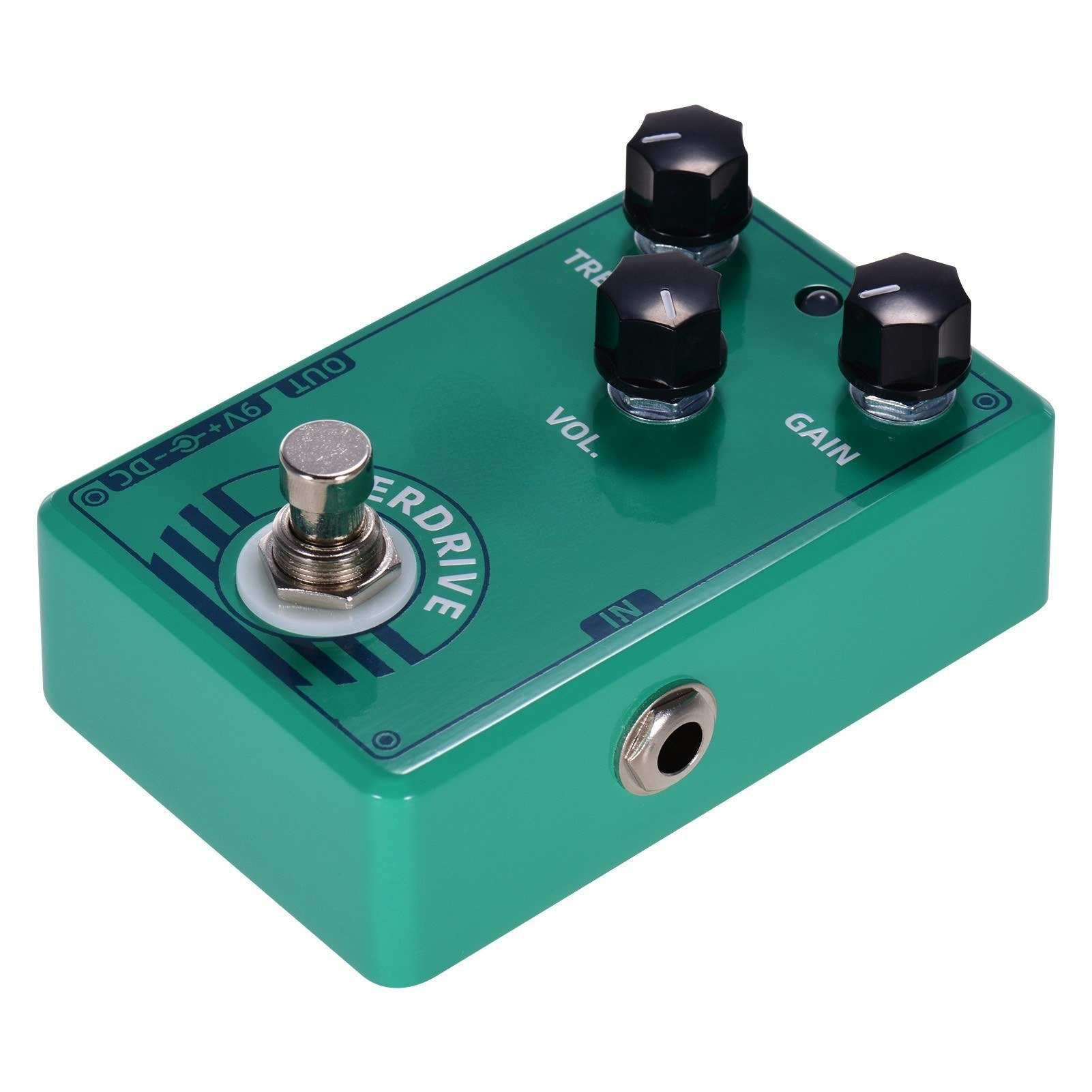 Overdrive Guitar Effect Pedal with Treble Gain Volume Controls True Bypass Design