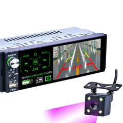 4.1 Inch 1 DIN Car Stereo Radio MP5 Player Full Touch Screen FM AM RDS Bluetooth USB Strong Bass Rear Backup Camera