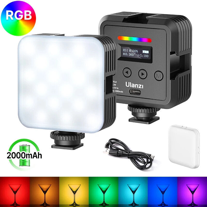 Video Light 2500K-8500K Dimmable Camera LED Video Lamp with Soft Diffuser for DSLR SLR Camera Smartphone Vlog Fill Light Live Broadcast Photography