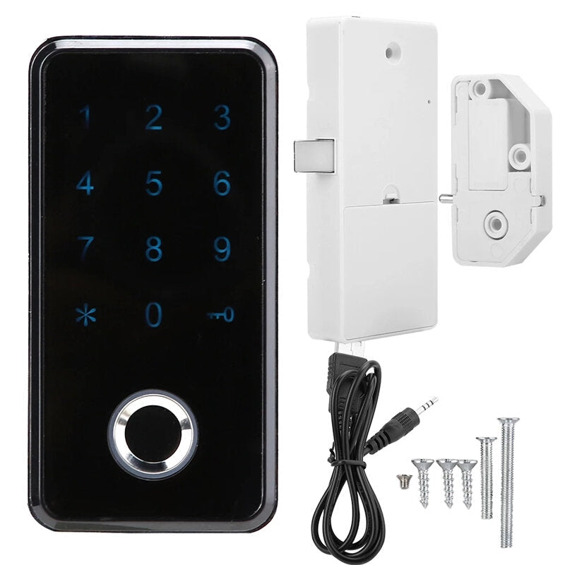 Smart Key less Biometric Fingerprint Digital Password Electronic Lock For Cabinet File Locker Cabinet Door Wardrobe Drawer Locker