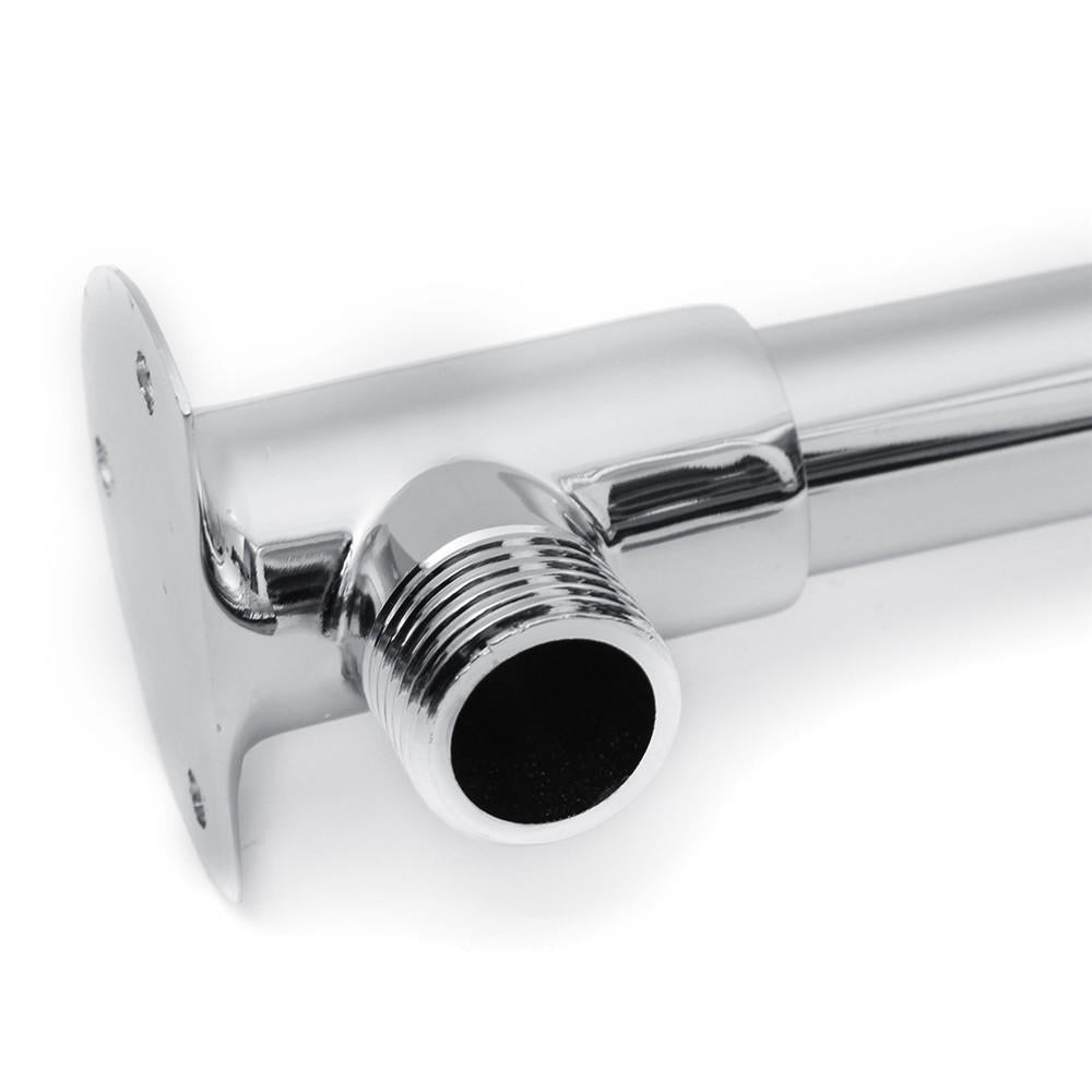 265mm Wall Mounted Shower Arm Bottom Entry Shower Head Extension Arm W/Screws Base