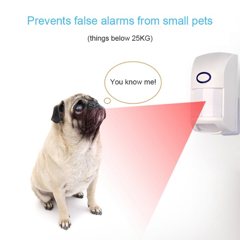 Wireless Anti-pet Infrared Detector 433 MHz Pet PIR Sensor G5S Alarm System for Home Security