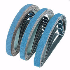 10Pcs 40 to 80 Grit Zirconia Sanding Belts 13x457mm Abrasive Grinding Tool