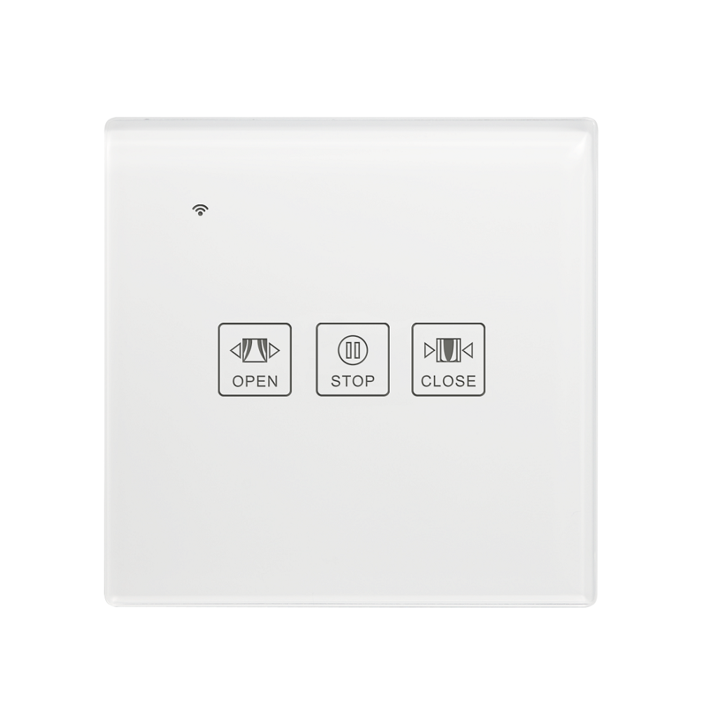 WiFi Curtain Switch EU Standard Smart Touch Switch Compatible with Alexa Google Home