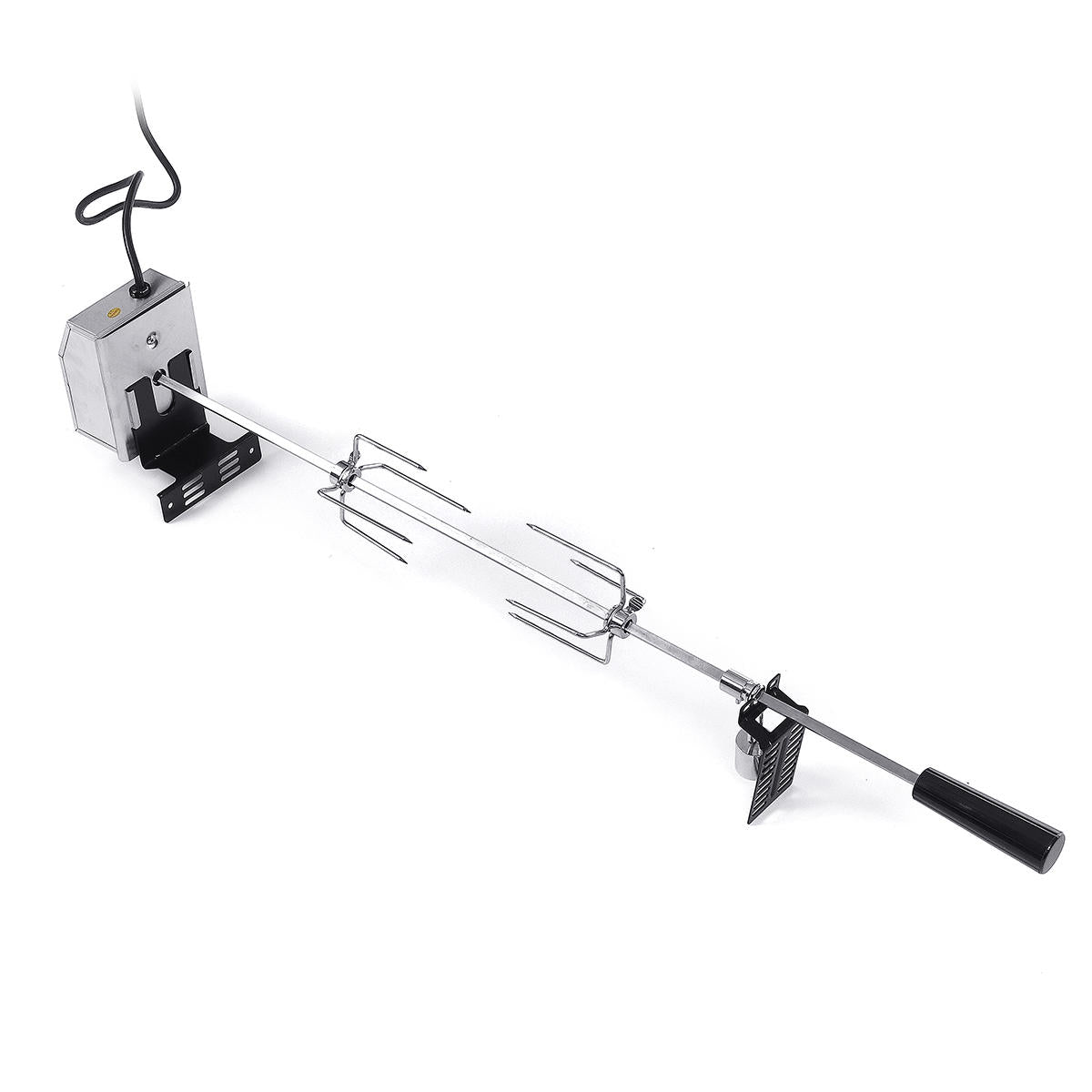4W Stainless Steel Rotisserie BBQ Grill Roaster Spit Rod BBQ Tools Set Camping Charcoal Kits