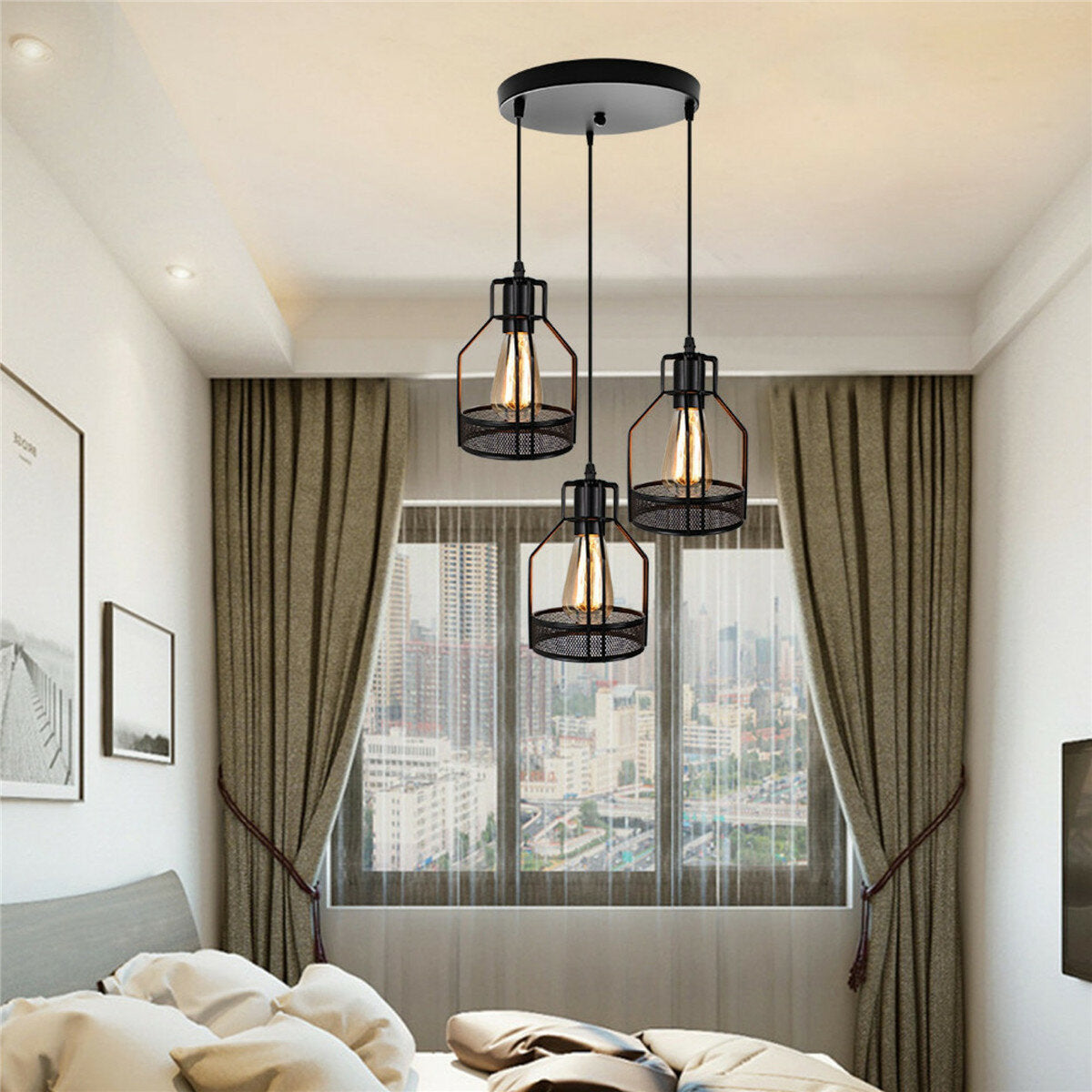 85-240V Modern Pendant Light Ceiling Lamp Hallway Bedroom Home Bar Fixture Decor Without Bulb