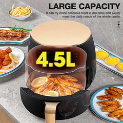 1800W 4.5L Air Fryer Oil free Health Fryer Cooker 110V/220V Multifunction Smart Touch LCD Airfryer French fries Pizza Fryer