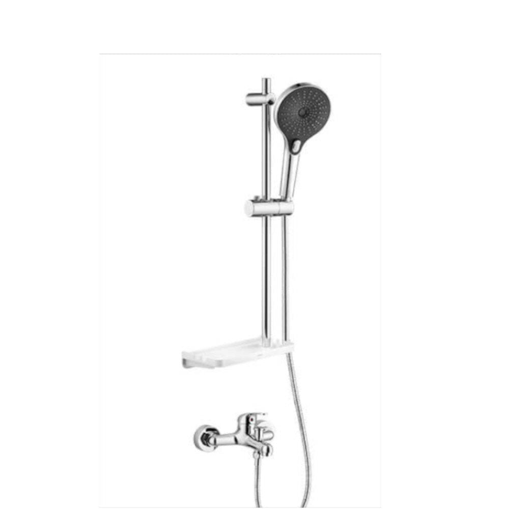 Bathroom Shower Faucets Lift Bar Rain Set Three-Stage Water Boost Big Outlet