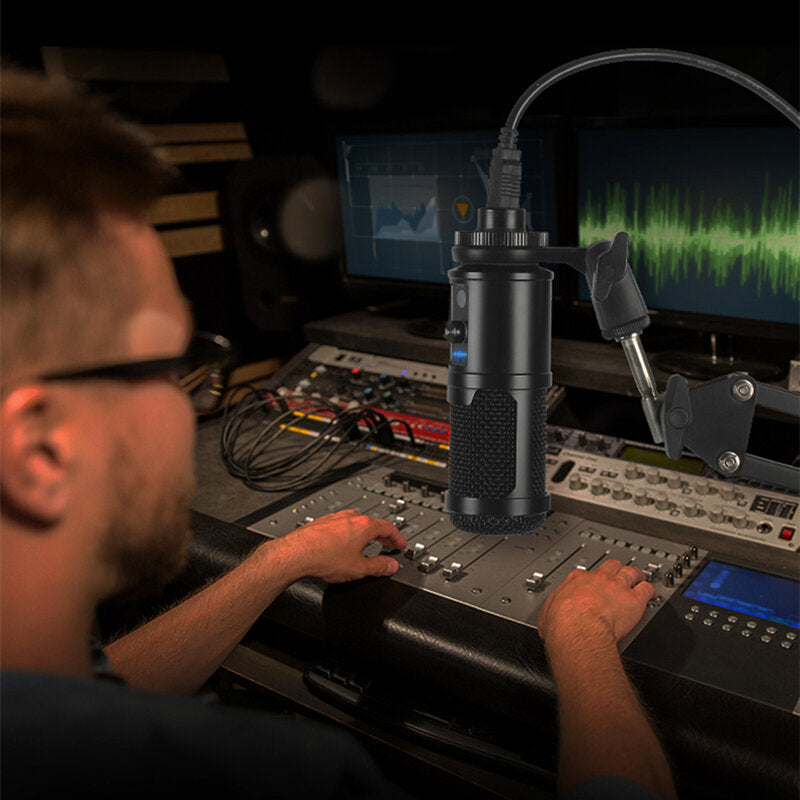 Profession Studio USB Microphone Karaoke Singing Laptop Recording Condenser for PC Computer Gaming Stream Mic