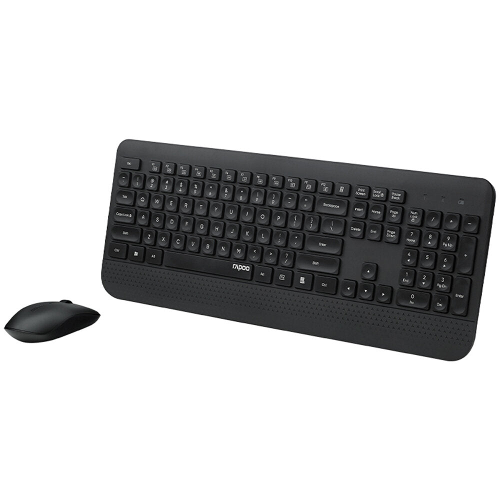 2.4G Wireless Keyboard Mouse Combo 105 Keys Waterproof Keyboard 1000DPI Silent Portable Optical Mice with USB Receiver Set for Laptop PC Notebook