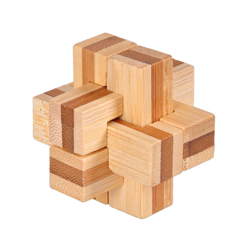 3D Interlocking Puzzles Game Toys Jigsaw Puzzle Toy Bamboo Small Size For Adults Kids IQ Brain Teaser Kong Ming Lock