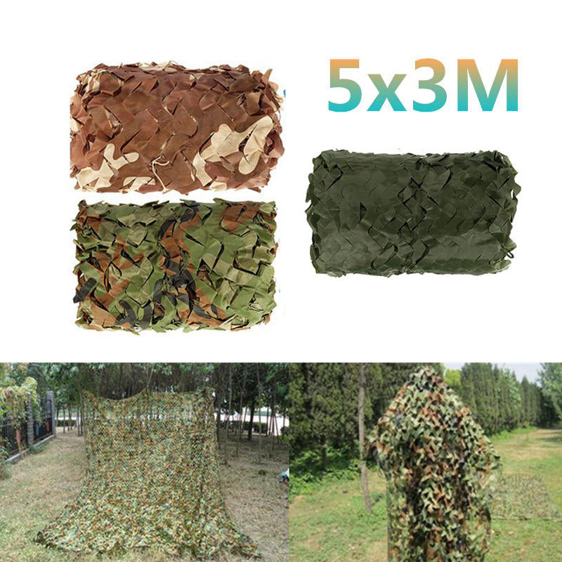 5x3m Car Cover Military Camouflage Net Hunting Woodland Army Training Camo Netting Car Tent Shade Camping Sunshade Net