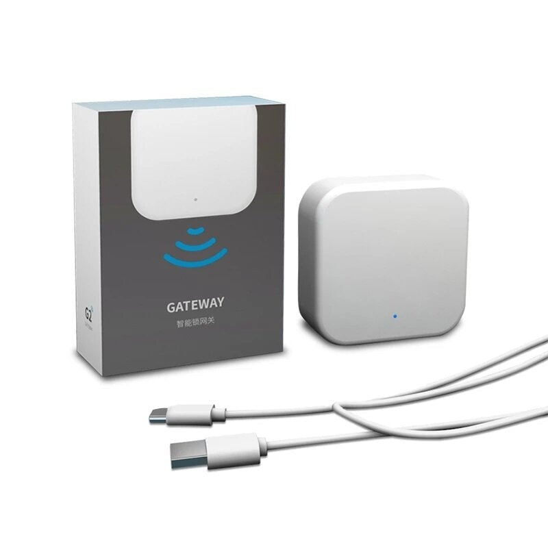 Wifi Bluetooth Smart Electronic Door Lock Adapter Gateway APP Remote Control Type-C Recharge