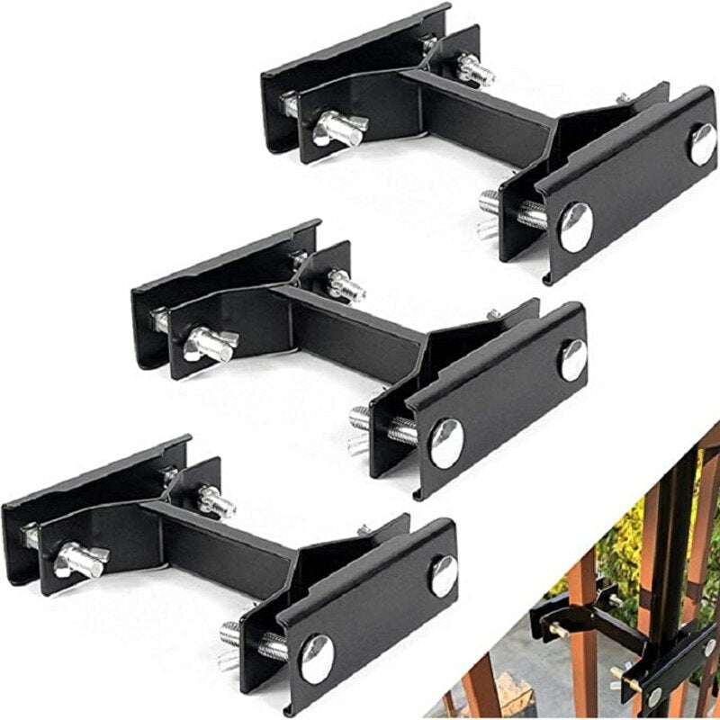 3Pcs Deck Umbrella Clamp Kit Outdoor Universal Patio Umbrella/Torch Mount Holder Attaches to Railing Maximizing Space