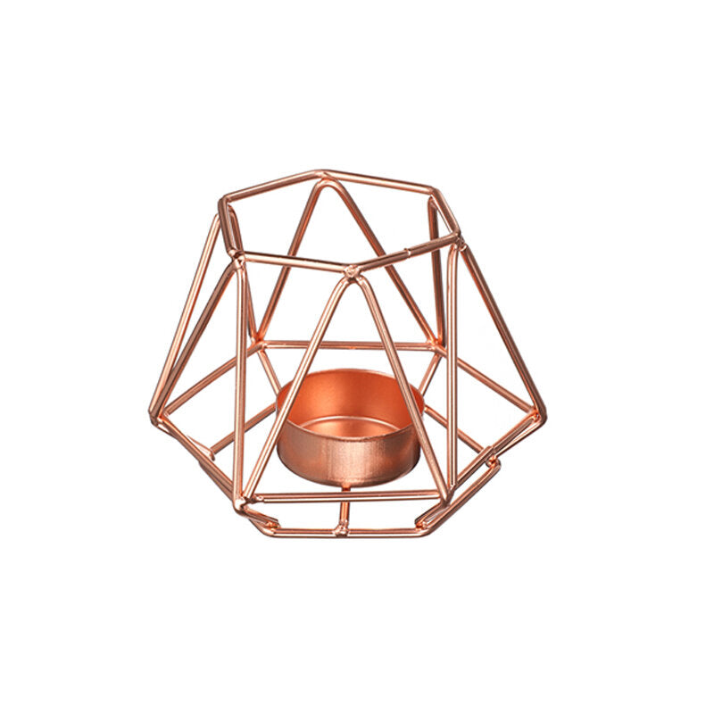 Nordic Light Candle Holder Golden Wrought Iron Candlestick Candle Cup Decoration