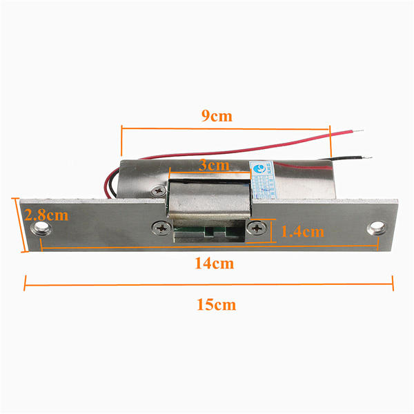 Door Electric Strike Lock Fail Safe NO Narrow-type Electronic Control 12V DC
