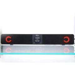 Wired Computer Speakers Soundbar with 3 Light Mode Enhanced Stereo USB Powered 10W