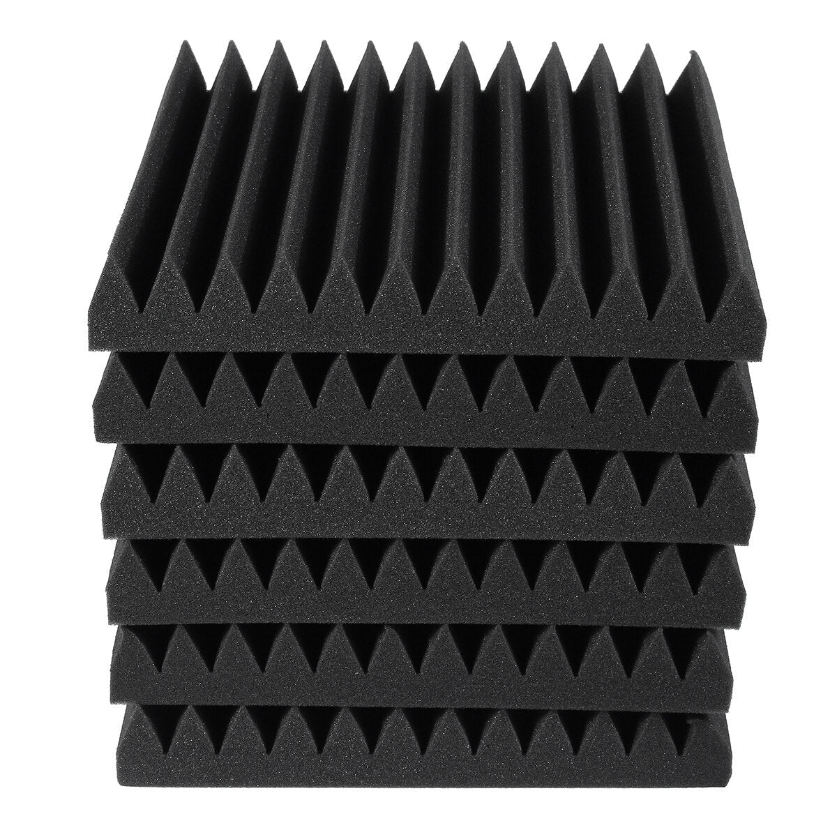 6Pcs Triangular Sound Insulation Cotton KTV Muffler Sponge Foam Pad Wall Absorption