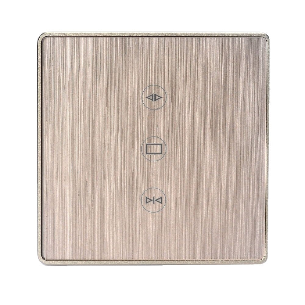 WiFi Curtain Switch Type 86 EU Standard Metal Frame Brushed Wall Curtain Switch