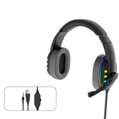 Gaming Headset 7.1Virtual Surround Sound 40mm Driver Unit Brilliant RGB LED Light Noise Reduction Mic for PS3/4 PC Laptop