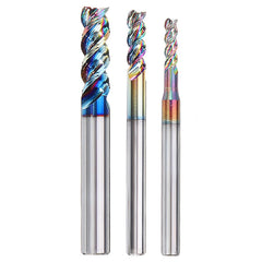 3-10mm DLC Colorful End Mill For Aircraft Aluminum Upgrade Milling Cutter CNC Machine Tool