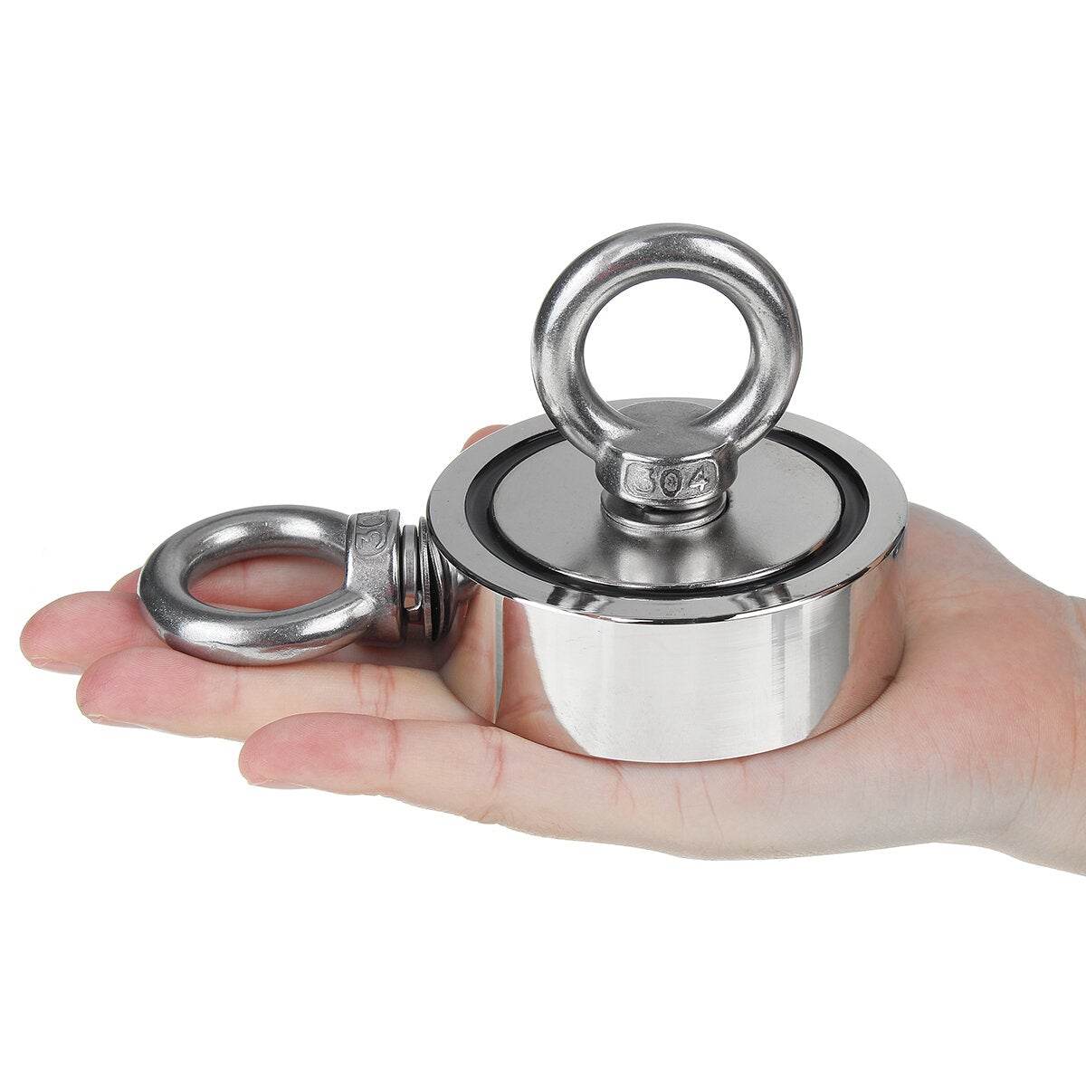 400KG Double Side Strong Recovery Magnet Fishing Salvage Tool w/ 10/20M Rope And Gloves