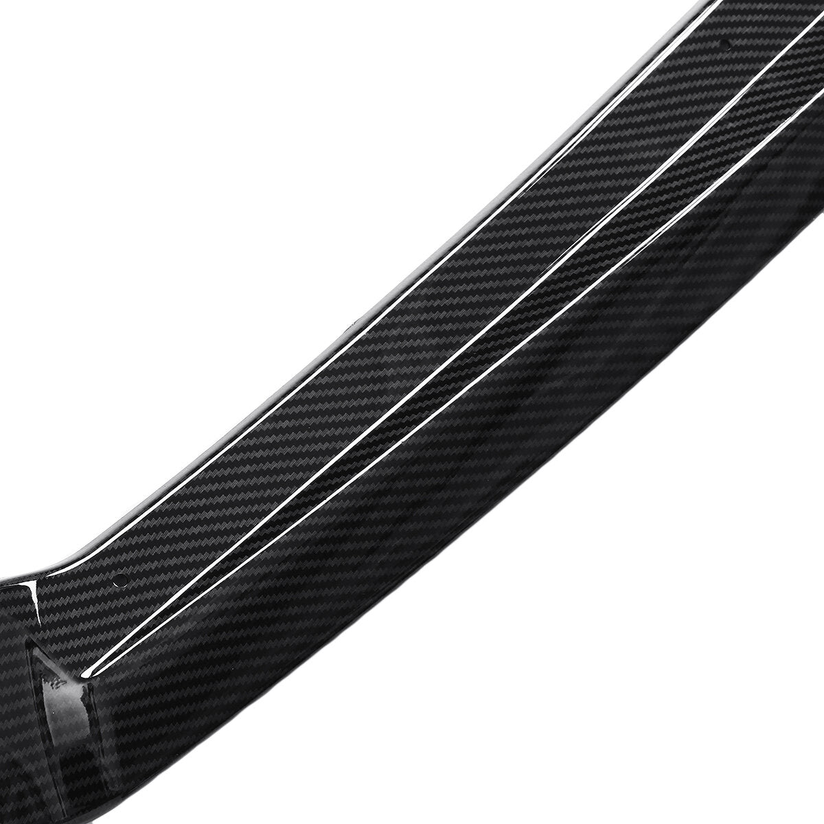 3PCS Carbon Fiber Look Front Bumper Lip Body Kit Spoiler
