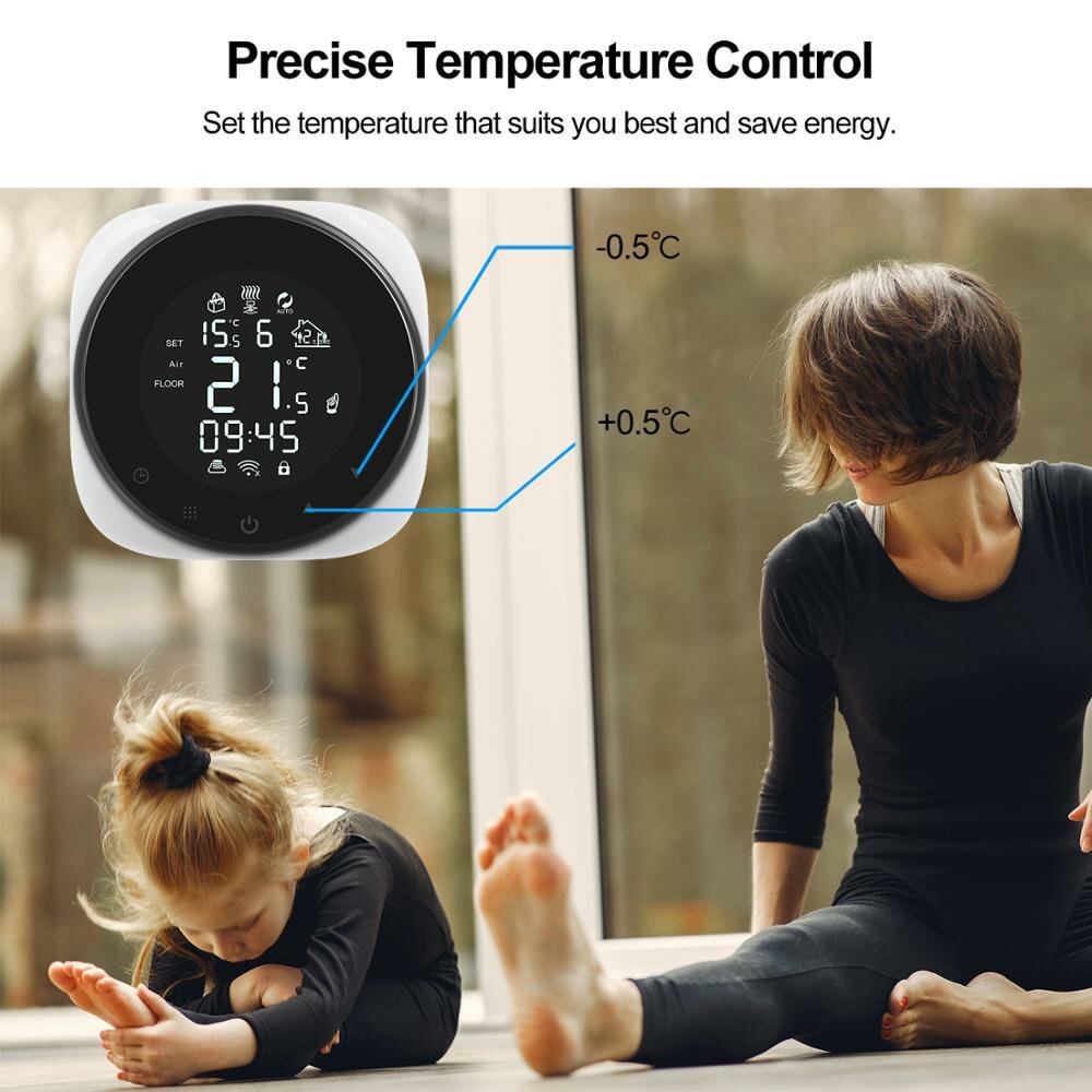 LCD Panel WIFI Thermostat Electric Floor Heating Tuya APP Smart Remote Controller