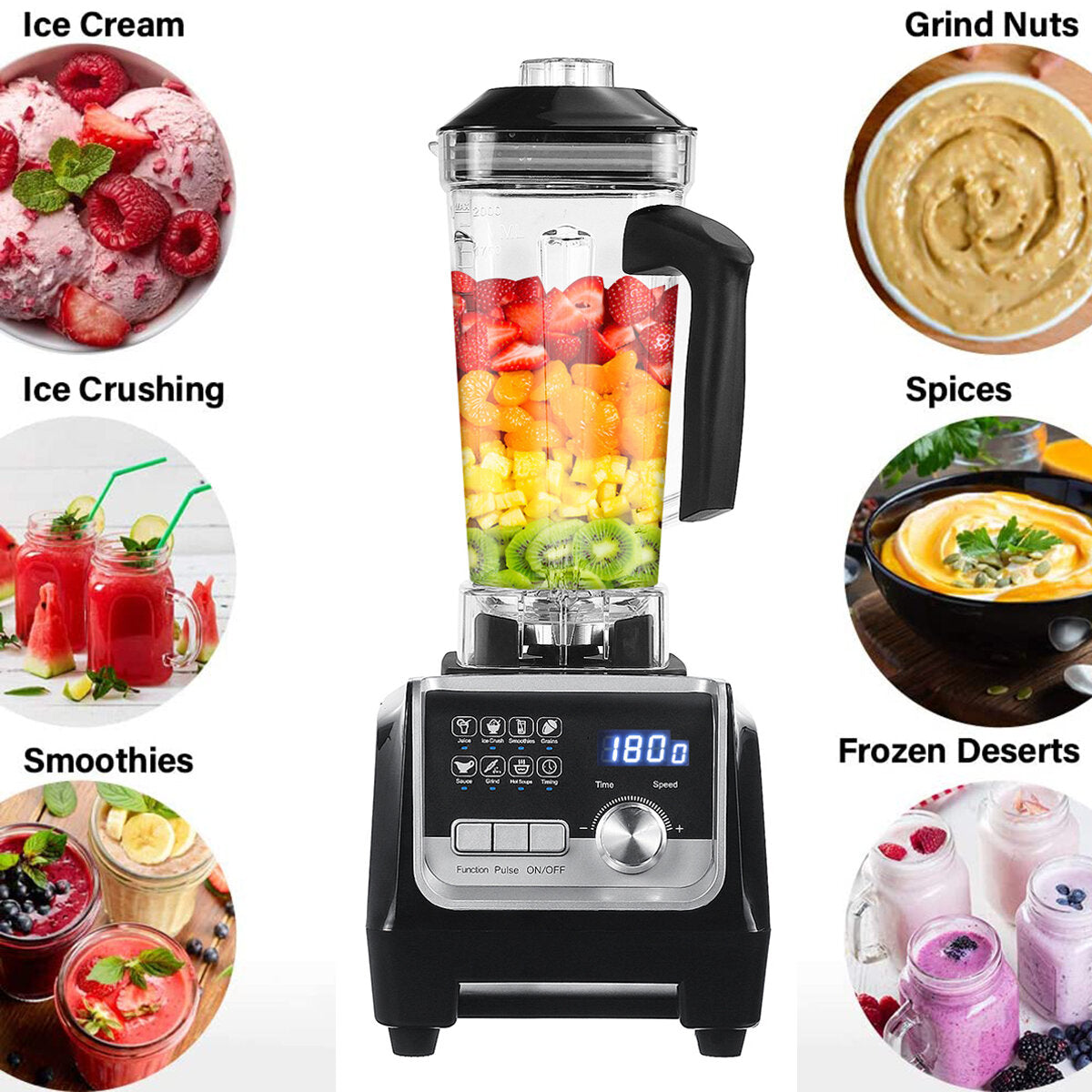2L Automatic Touchpad Professional Blender Mixer Juicer
