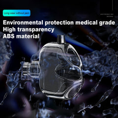 Transparent In-Ear Headphones 3D Stereo Dual Speaker Wired Earphones Wire Control Tuning Stereo Sports Headsets