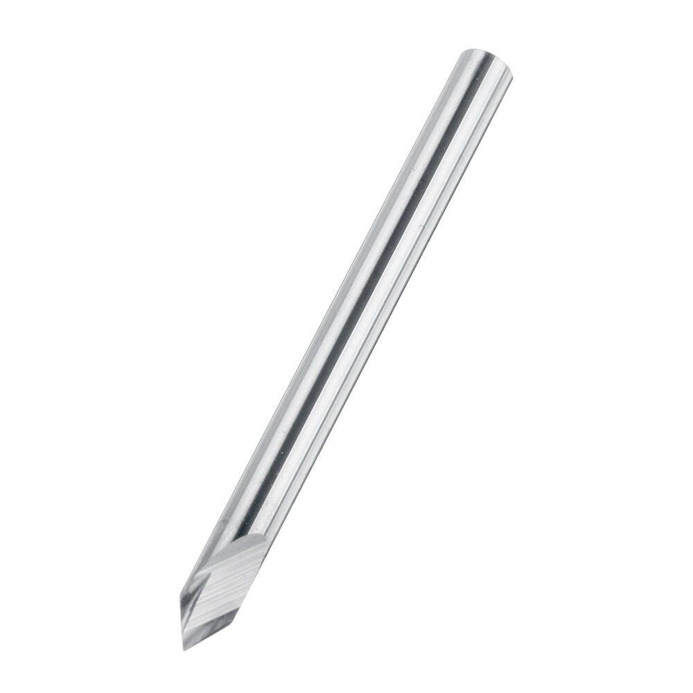 10Pcs 3.175mm Shank Engraving Bit End Milling Cutter 60 Degrees Tip 0.1mm Carbide 3D Milling Bit Carving