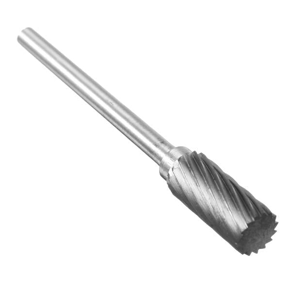 10pcs 3mm Shank Tungsten Steel Carbide Burr Set Single Line 6mm Head Rotary Drill Bit