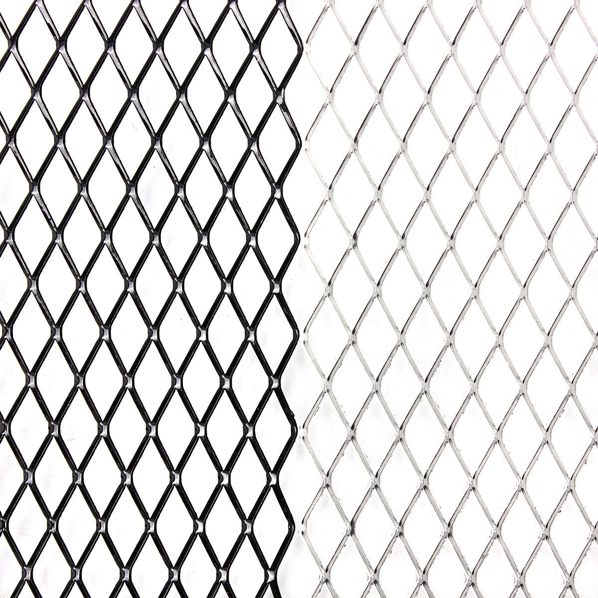 Universal Aluminum Car Vehicle 40"x13"/ 10033cm Black/Silver Body Grille Net Mesh Grill Section