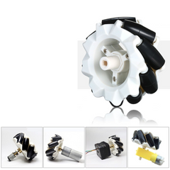 4WD Smart Car Chassis DIY Kit Omni-mobile Dual Layer Platform with 4 Omni-directional Wheels