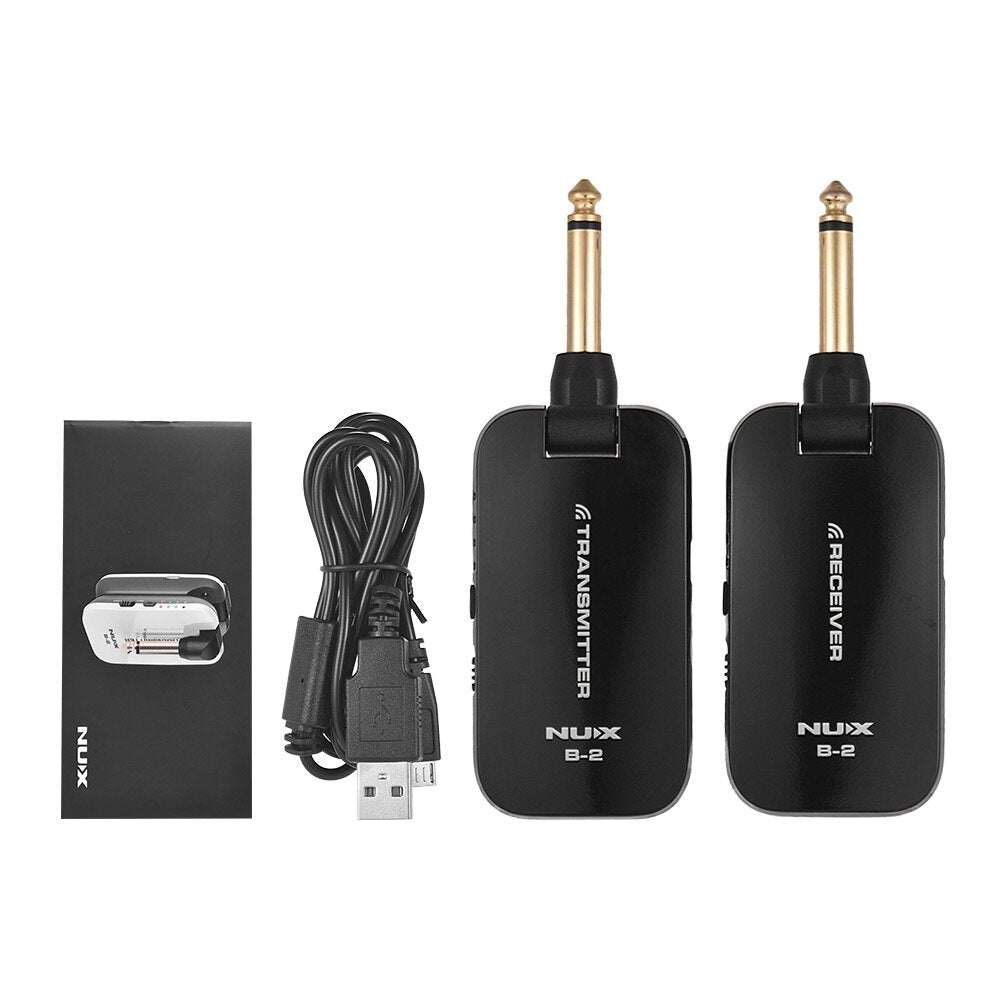2.4G 4 Channels Rechargeable Wireless System Transmitter & Receiver For Guitar Bass