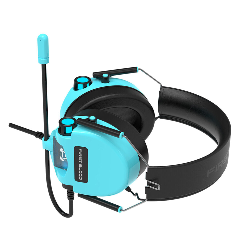 Gaming Headset Foldable Headphone with Virtual 7.1 One-way Noise Reduction Microphone Colorful Light for PC Laptop