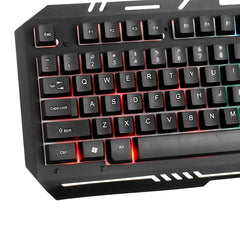 Gaming Keyboard Mouse Wired Stereo Headset Comobs with Anti-Slip Mouse Pad