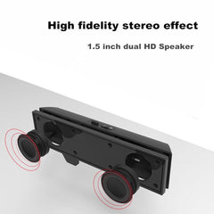 Speaker Double Drivers Stereo Soundbar USB Powered 3.5mm Wired Computer Sound Bar Mini Soundbar Speaker For PC Tablet Cell Phone
