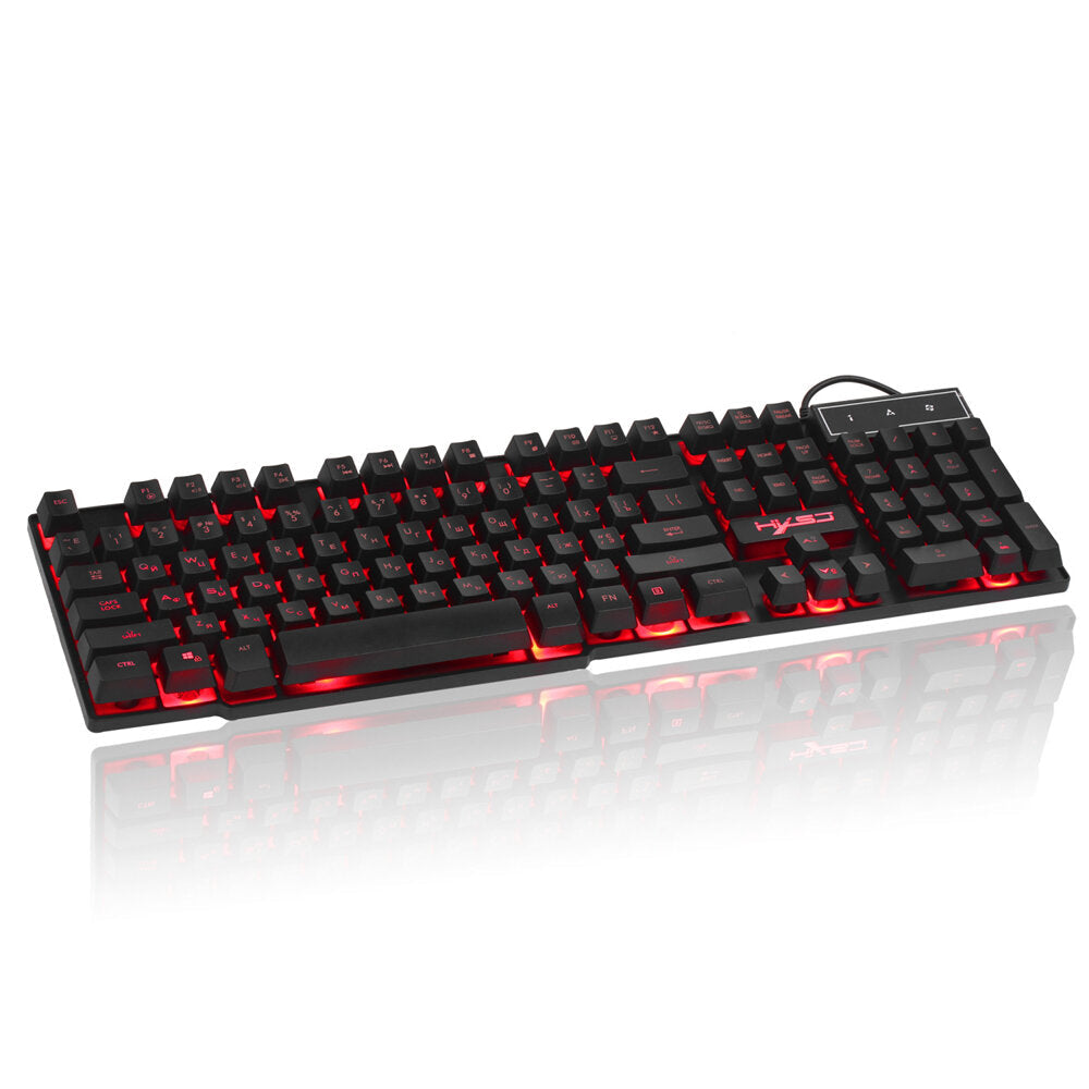 Wired Russian Gaming Keyboard 104 Keys 3 Colors LED Backlight Keyboard for Computer Laptop PC Gamer