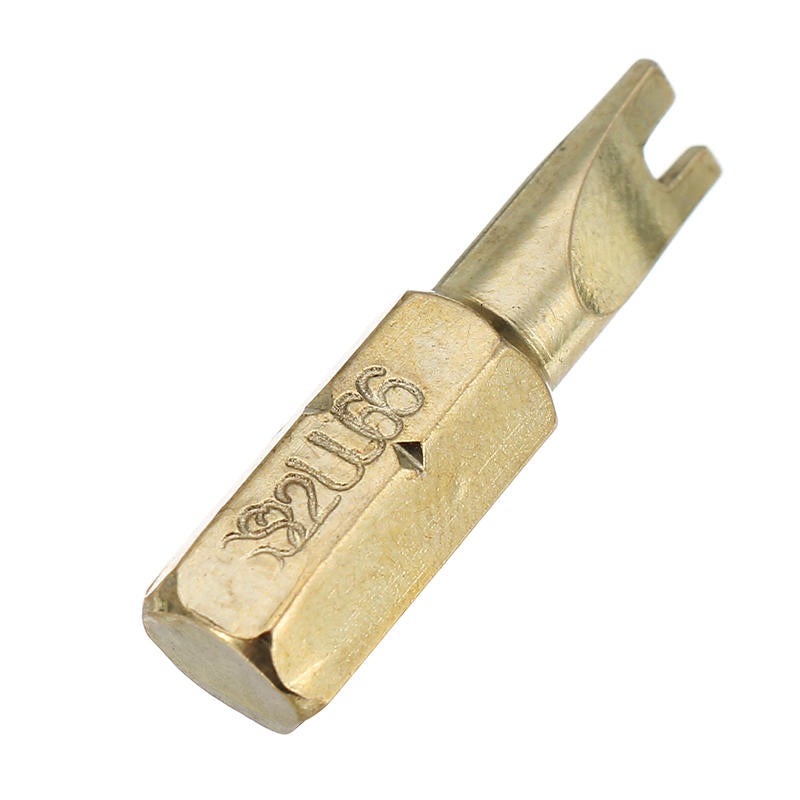 3pcs 25mm U4-U8 U Shaped Screwdriver Bits 1/4 Inch Hex Shank Electroplating Bronze