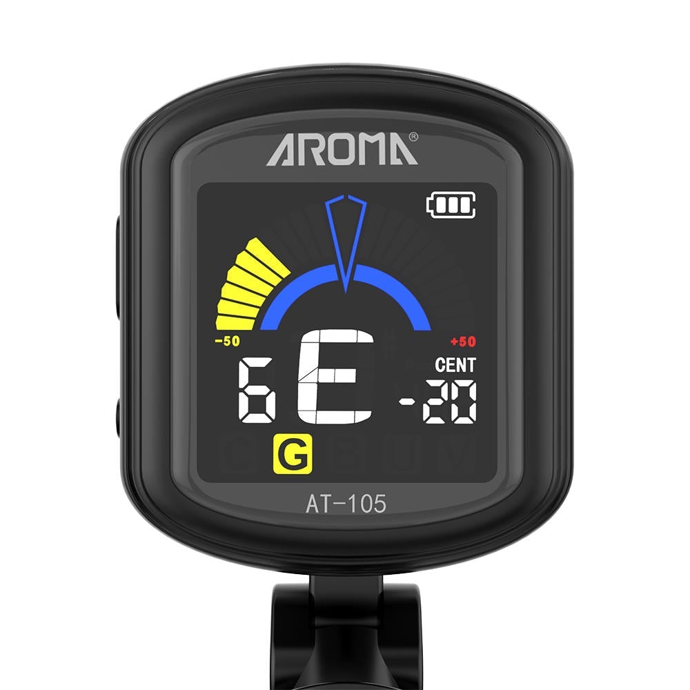 Guitar Rechargeable Clip-on Tuner Color Screen for Chromatic Guitar Bass Ukulele Violin