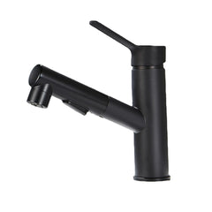 Bathroom Basin Faucet with Pull Out Sprayer Fountain Brushed Nickel Hot Cold Mixer Tap Updated Three Modes Sprayer