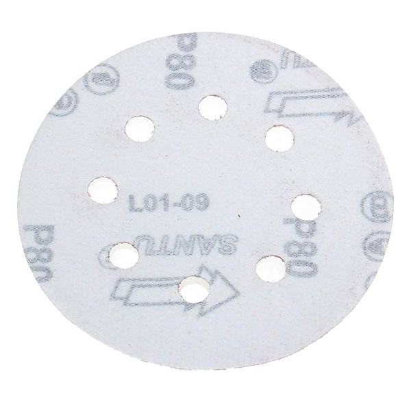 50pcs 5 Inch 8 Hole 80/120/180/240/320 Grit Sanding Disc Polishing Tool